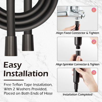 สายฝักบัวแบบยืดหยุ่นป้องกันการบิดงอ นุ่มพิเศษ