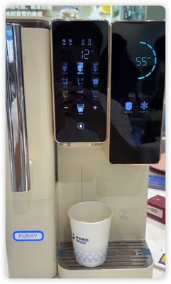 เครื่องจ่ายน้ำบนเคาน์เตอร์แบบ All-in-One พร้อมเครื่องทำน้ำแข็ง น้ำร้อน น้ำเย็นทันที