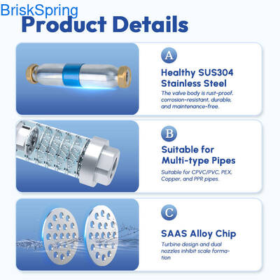 เครื่องล้างน้ํา SAAS Turbo Chip ประสิทธิภาพสูง มีอัตราการไหลของ 5T / H และรับรอง NSF สําหรับระบบน้ําทั้งบ้าน