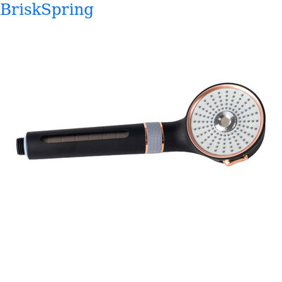 หัวฝักบัวนาโนสีดำโรสโกลด์ 3 โหมดสเปรย์ ประหยัดน้ำ ฝักบัวมือถือ
