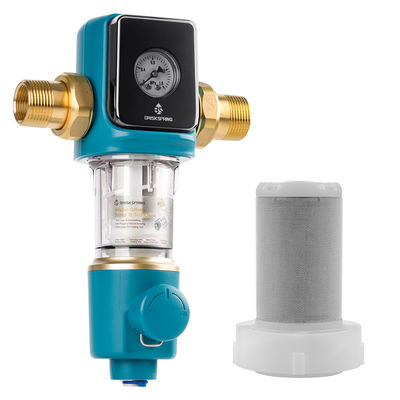 ตัวกรองตะกอนพรีเมียม 40 ไมครอน พร้อมที่ขูดล้างย้อนกลับอัตโนมัติ BPA Free สำหรับใช้ในบ้าน