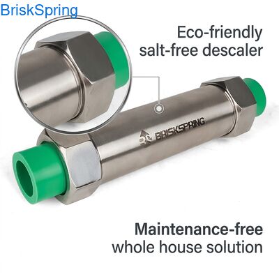 ระบบกำจัดคราบตะกรันน้ำแบบไร้เกลือที่เป็นมิตรต่อสิ่งแวดล้อม ความจุ 10,000 แกลลอน และระบบกำจัดคราบตะกรันทั้งบ้านโดยไม่ต้องบำรุงรักษา