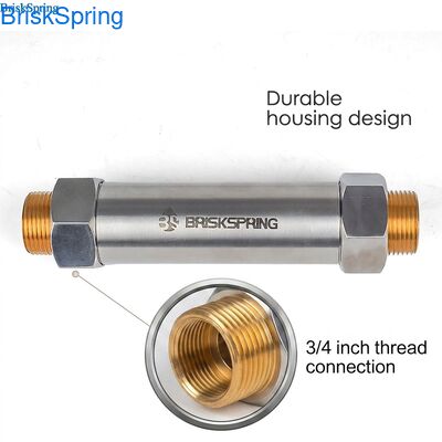 เครื่องล้างความร้อนจากน้ําแบบคอมแพคต์ DN25 ด้วยเส้นใย 3/4 นิ้ว กล่องสแตนเลส