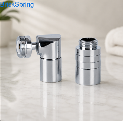 Compact Right-Angle 720 Degree Swivel Micro Nano Bubble Faucet Aerator with M22 M24 Connector