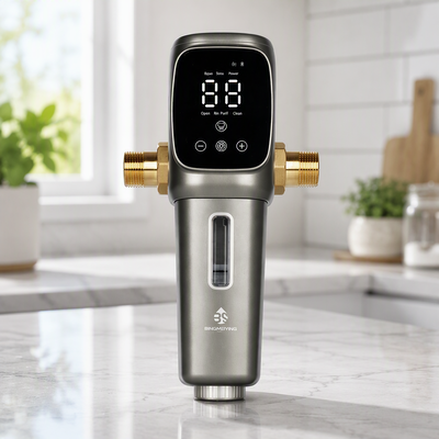 เครื่องกรองน้ำทั้งบ้านอัตโนมัติพร้อมตาข่ายสแตนเลส SUS 316L